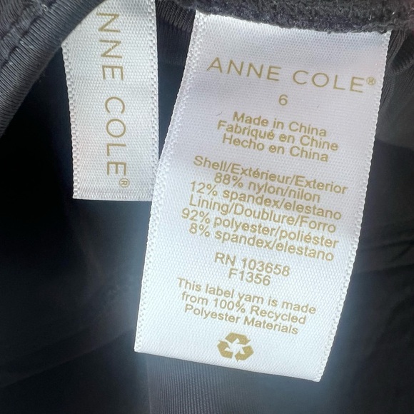 Anne Cole swimsuit size 6 black ruched - Picture 8 of 8